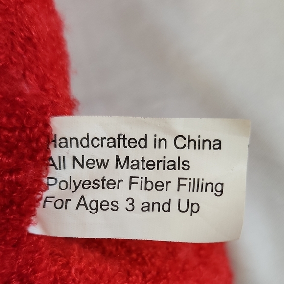 Cherry Red Plush Stuffed Bunny Animal Toy Easter Hunt - Picture 10 of 11